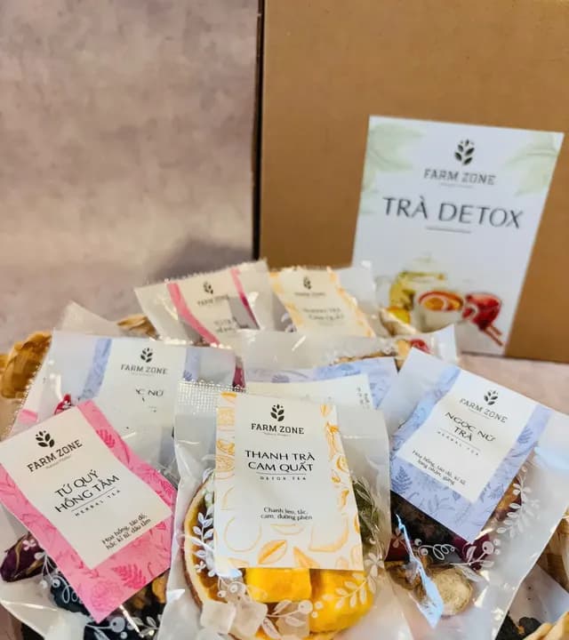 trà detox hoa quả sấy khô