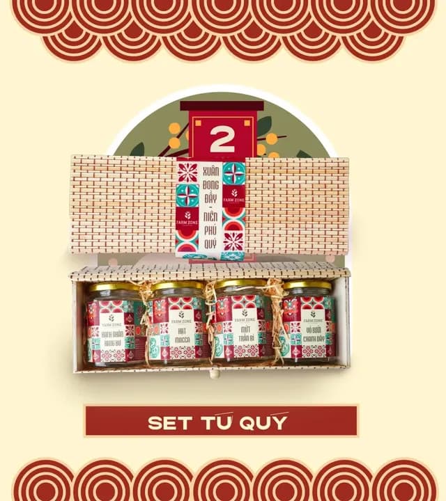 Set quà Tết Tứ Quý